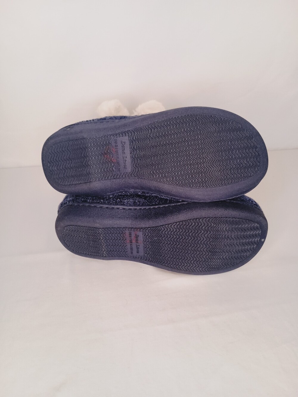 Women's Size 8 Cozy Navy Chenille Slipper Boots - Picture 4 of 8